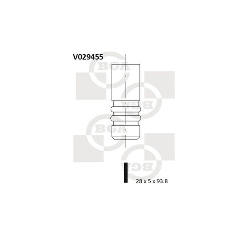 BGA Engine Intake Valve 28mm Head V029455
