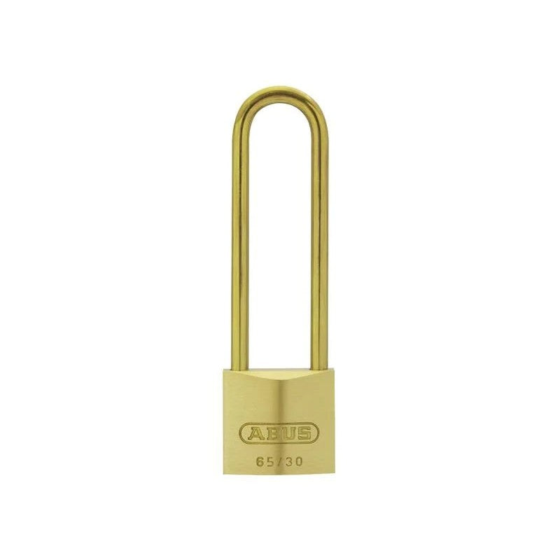 ABUS Mechanical 65MB/30mm Solid Brass Padlock 70mm Long Shackle Carded