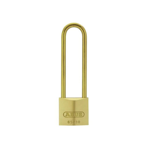 ABUS Mechanical 65MB/30mm Solid Brass Padlock 70mm Long Shackle Carded