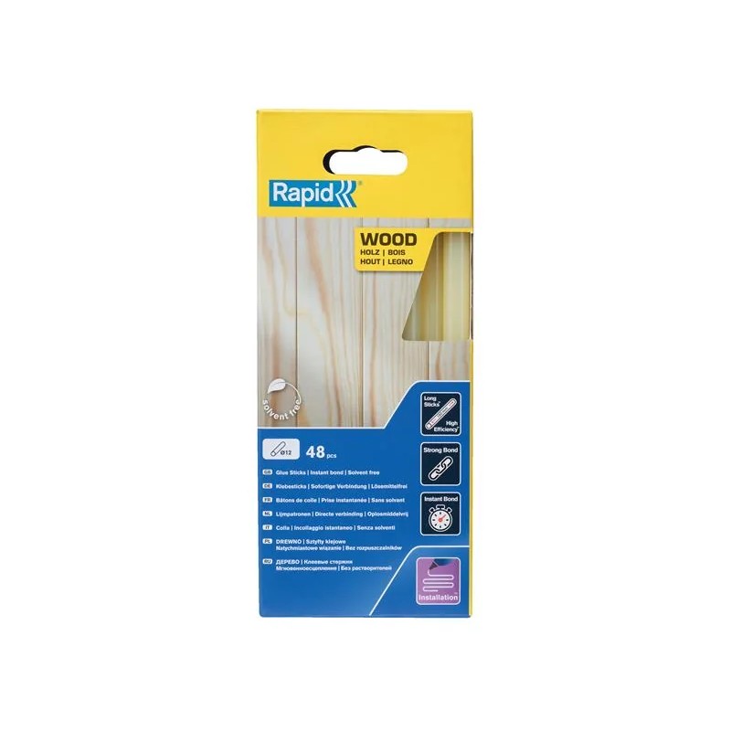 Rapid Wood Glue Sticks 12 x 190mm (Pack 48) - 5001421