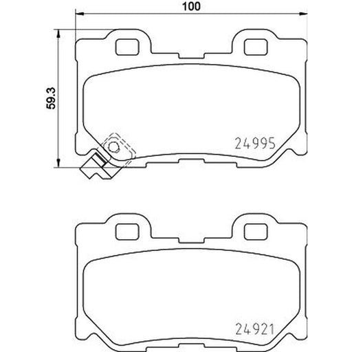 Mintex Rear Brake Pad Set MDB3110