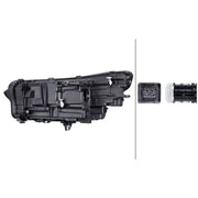 Hella Headlight Headlamp LED Right 1LX 015 368-141