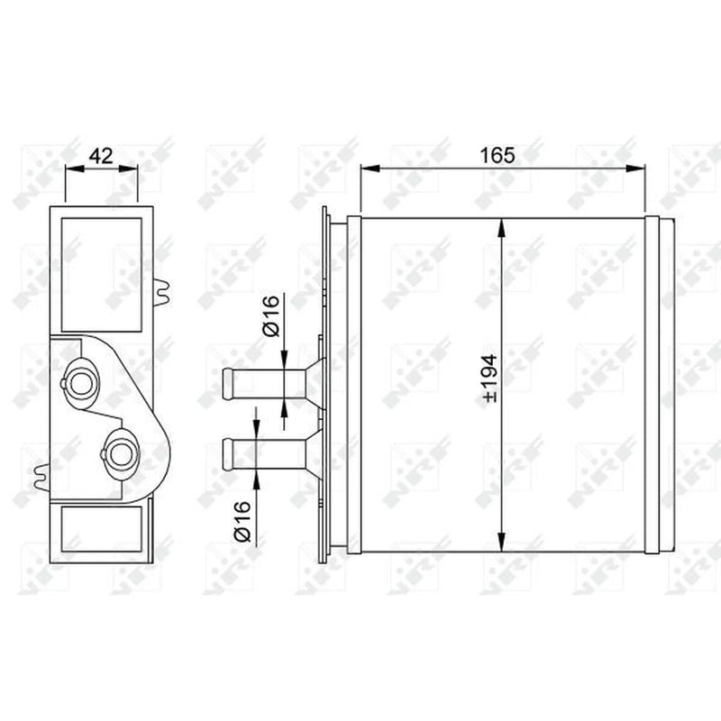 NRF Heater Matrix Core Heat Exchanger 53204