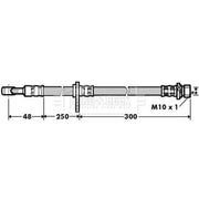 Borg & Beck Brake Hydraulic Hose Line Front Left BBH7363