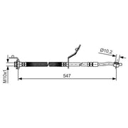 Bosch Brake Hydraulic Hose Line Front Right 1 987 481 A56