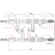 Apec Handbrake Cable Left Rear CAB1092