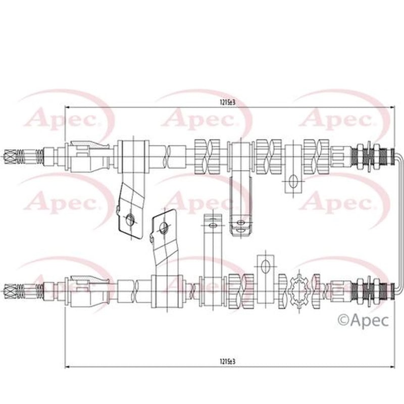 Apec Handbrake Cable Left Rear CAB1092