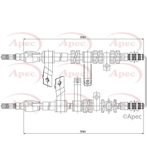 Apec Handbrake Cable Left Rear CAB1092