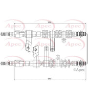 Apec Handbrake Cable Left Rear CAB1092