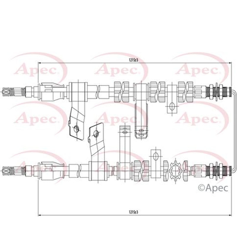 Apec Handbrake Cable Left Rear CAB1092