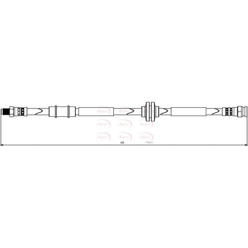 Apec Brake Hydraulic Hose Line Front HOS3833