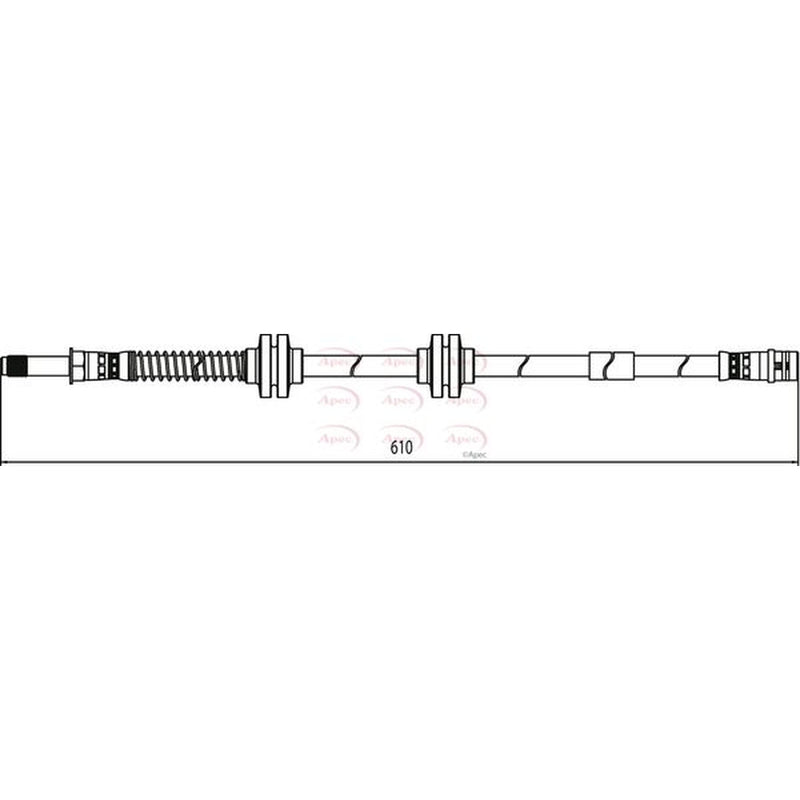 Apec Brake Hydraulic Hose Line Front HOS4100