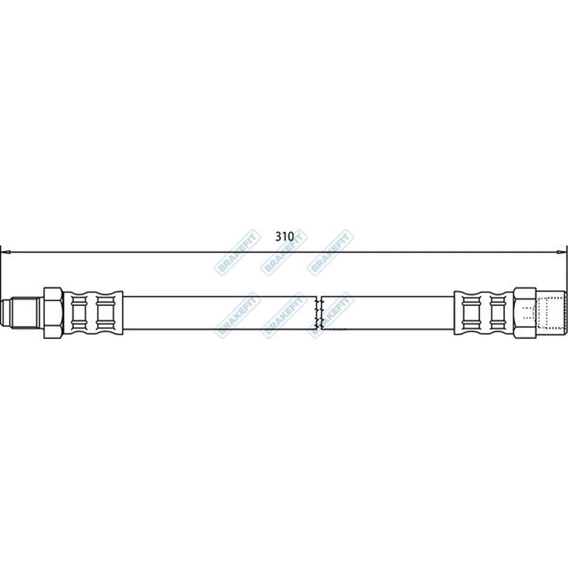 Apec Brake Hydraulic Hose Line Rear BHO4023
