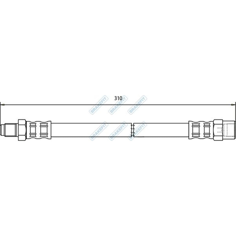 Apec Brake Hydraulic Hose Line Rear BHO4023