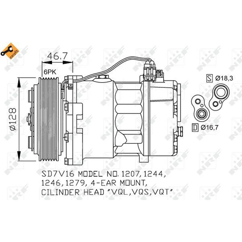 NRF Air Conditioning Compressor 32168