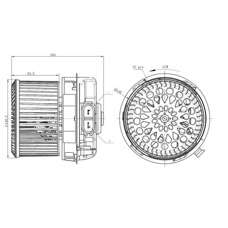 NRF Heater Blower Fan 34273