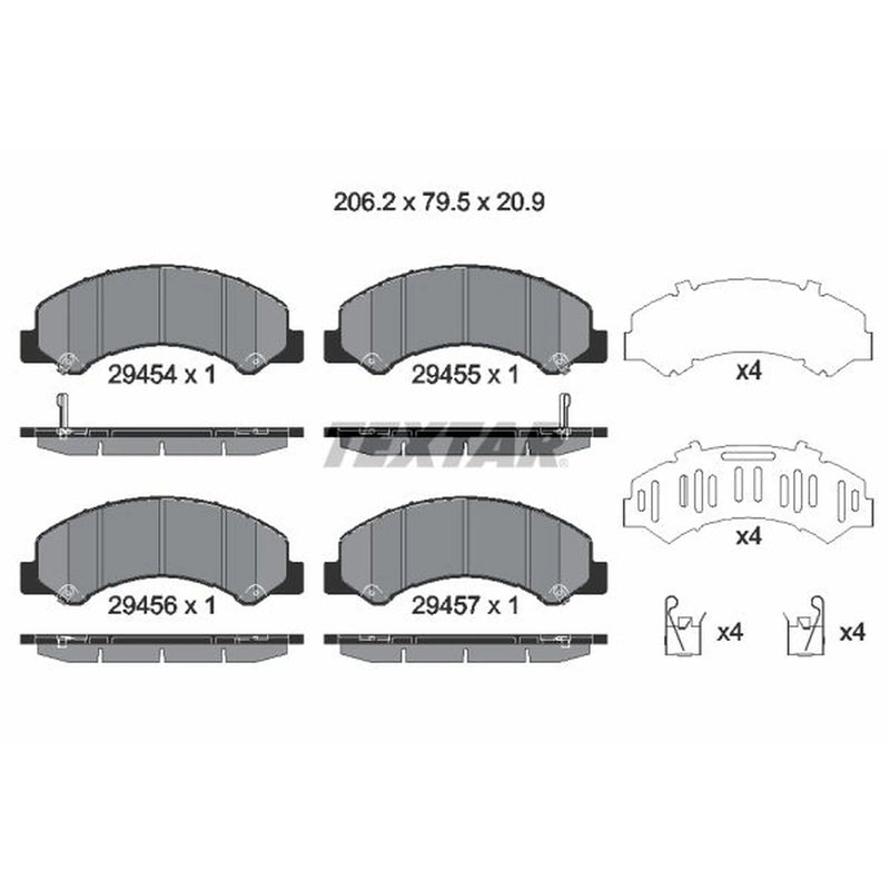 Textar Front Brake Pad Set 2945401