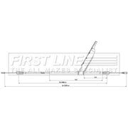First Line Handbrake Cable Left Rear FKB3899