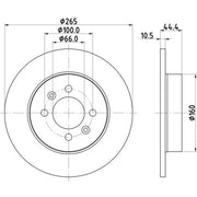 Mintex 2 x Rear Brake Discs MDC815