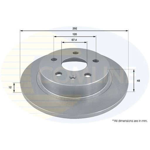 Comline 2 x Solid Rear Brake Discs ADC1145