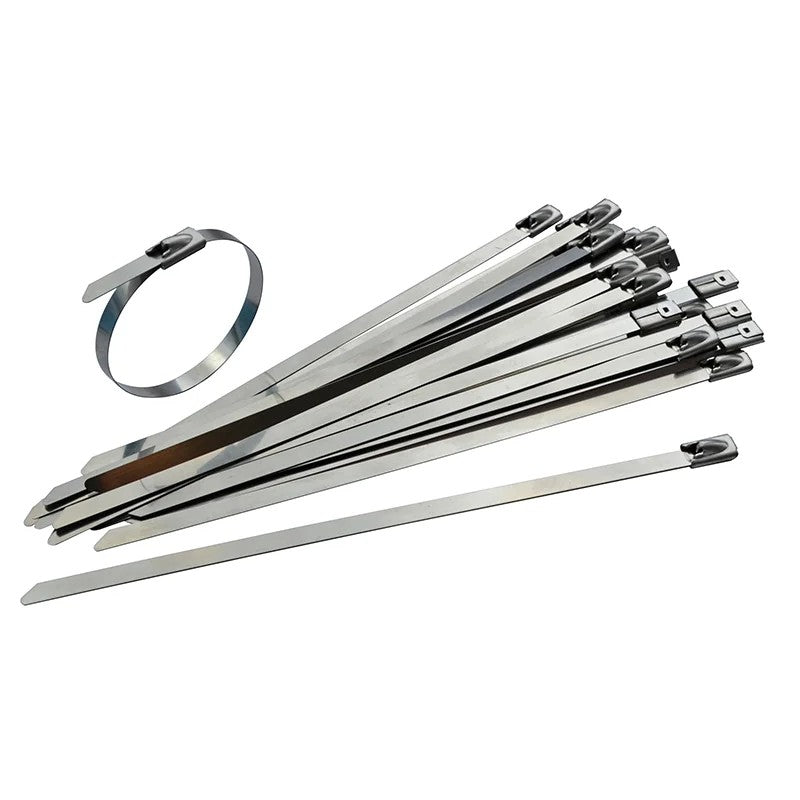 Faithfull Stainless Steel Cable Ties 7.9 x (Pack 50) 360-680mm