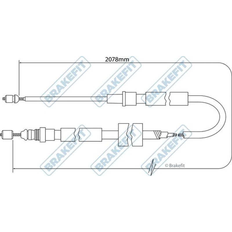 Apec Handbrake Cable Left Rear BBC3378
