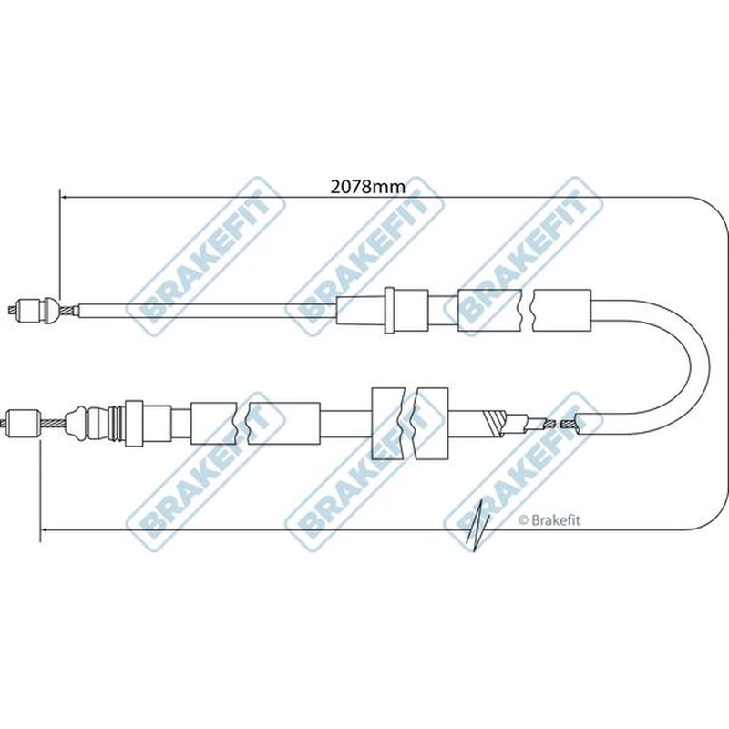 Apec Handbrake Cable Left Rear BBC3378