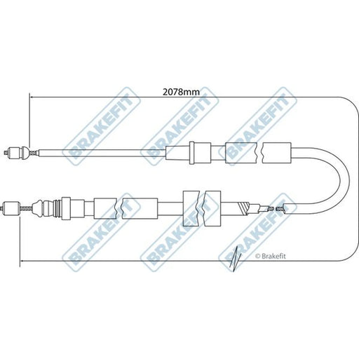 Apec Handbrake Cable Left Rear BBC3378