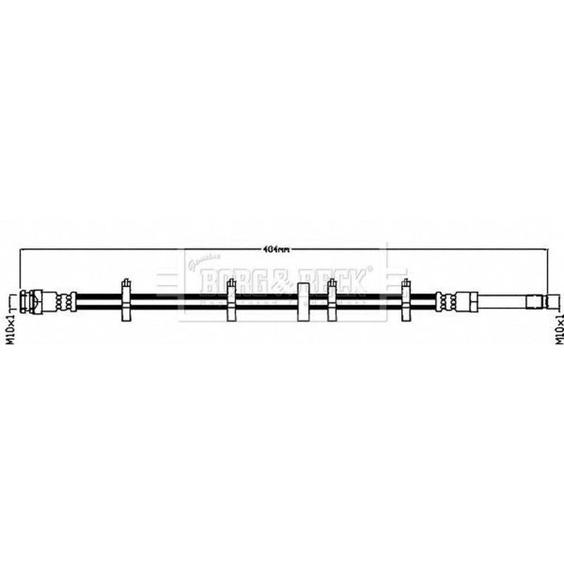 Borg & Beck Brake Hydraulic Hose Line Rear Left BBH8161