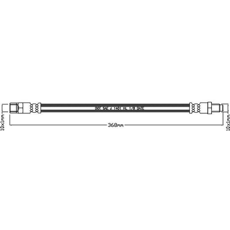 Juratek Brake Hydraulic Hose Line Front JBH1059