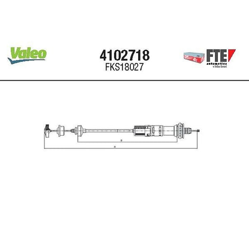 Valeo Clutch Control Cable Pull 4102718