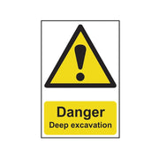 Scan Danger Deep Excavation - PVC Sign 400 x 600mm - 4103