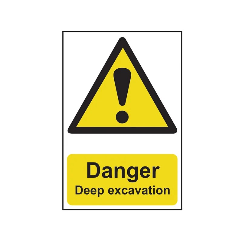 Scan Danger Deep Excavation - PVC Sign 400 x 600mm - 4103