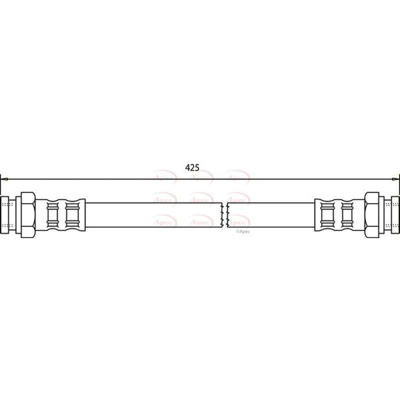 Apec Brake Hydraulic Hose Line Rear HOS3189