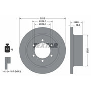 Textar 2 x Solid Rear Brake Discs 92093100