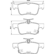 Brembo 4 x Rear Brake Pad Set P28089