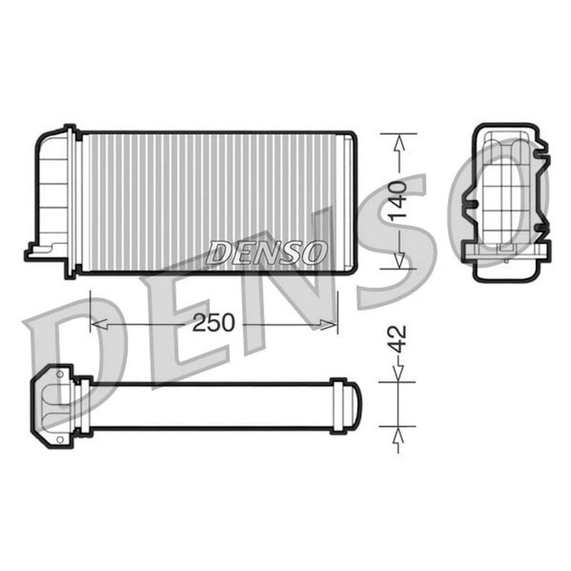 Denso Heater Matrix Core Heat Exchanger DRR09001