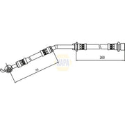 NAPA Brake Hydraulic Hose Line Front Right NBH1220