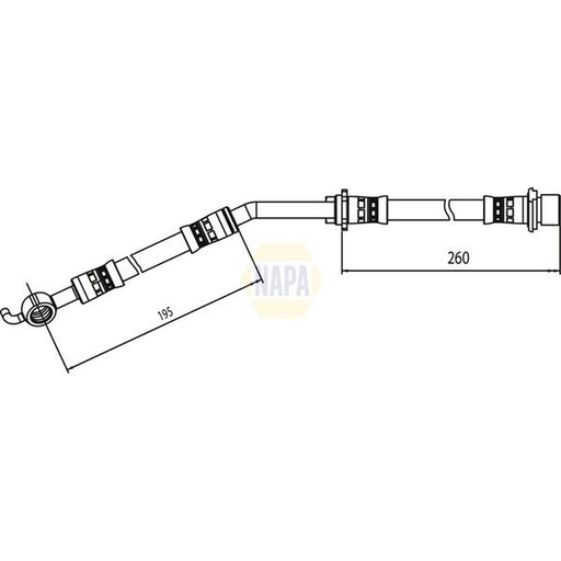 NAPA Brake Hydraulic Hose Line Front Right NBH1220