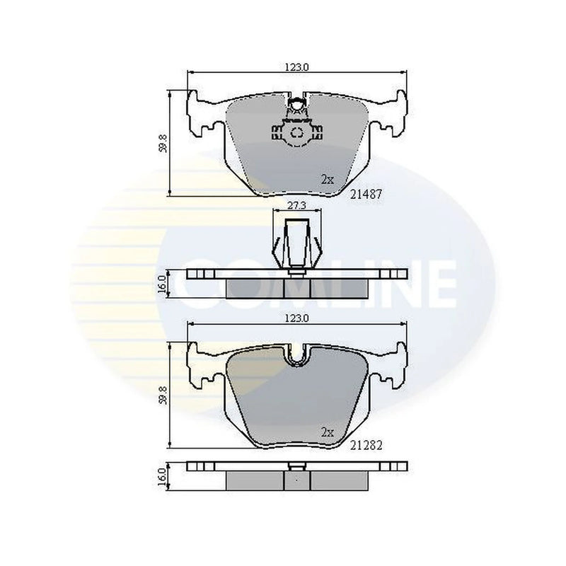 Comline 4 x Rear Brake Pad Set CBP01547
