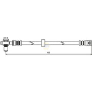 NAPA Brake Hydraulic Hose Line Front NBH1017