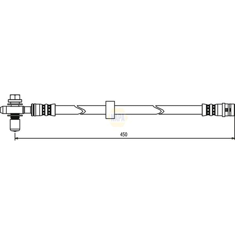 NAPA Brake Hydraulic Hose Line Front NBH1017
