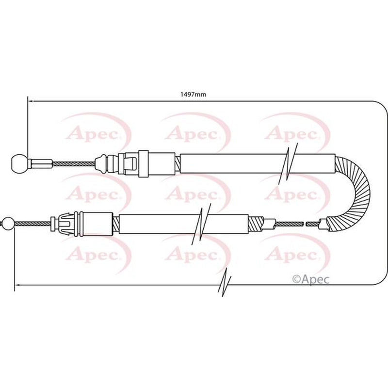 Apec Handbrake Cable Left Rear CAB1493