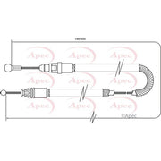 Apec Handbrake Cable Left Rear CAB1493