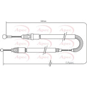 Apec Handbrake Cable Left Rear CAB1493