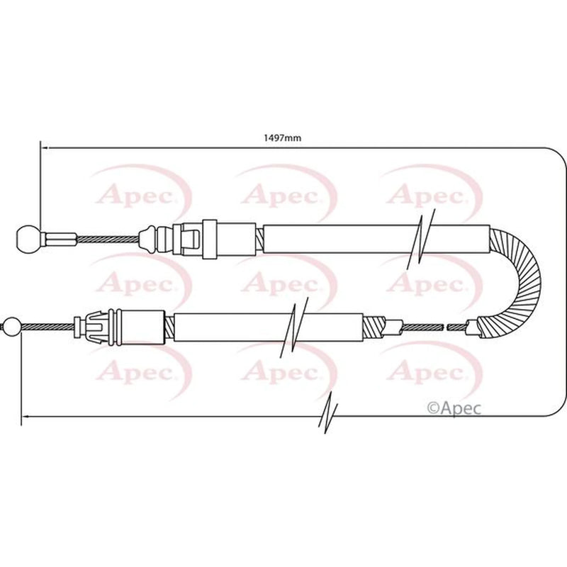 Apec Handbrake Cable Left Rear CAB1493