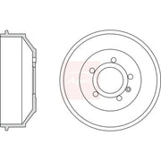 Apec Brake Drum Assembly Rear DRM9945