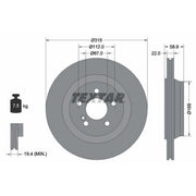 Textar 2 x Internally Vented Rear Brake Discs 92109000