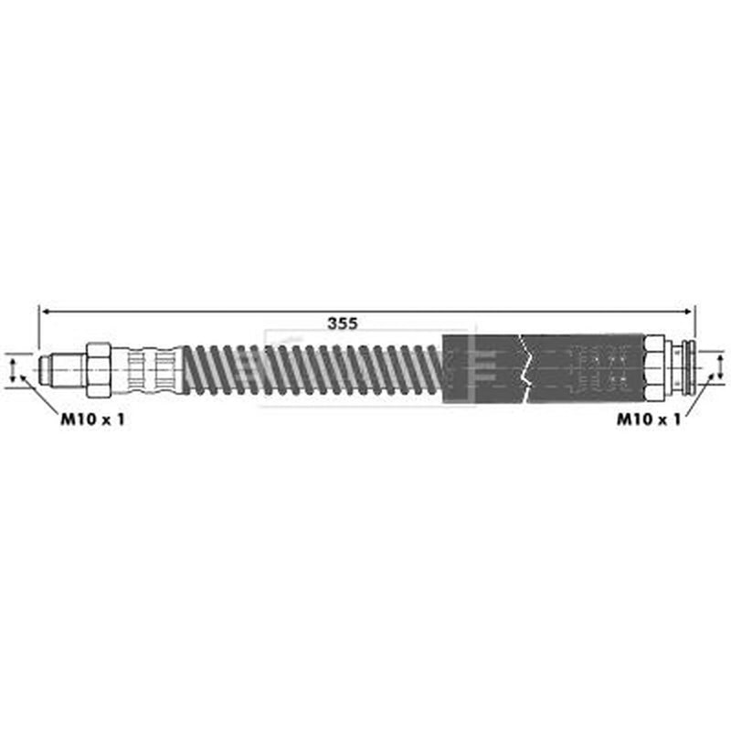Borg & Beck Brake Hydraulic Hose Line Front Left BBH6060