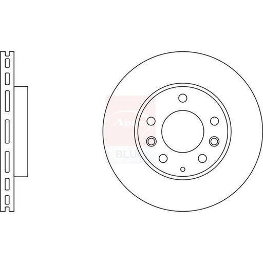 Apec 2 x Vented Front Brake Discs SDK6180